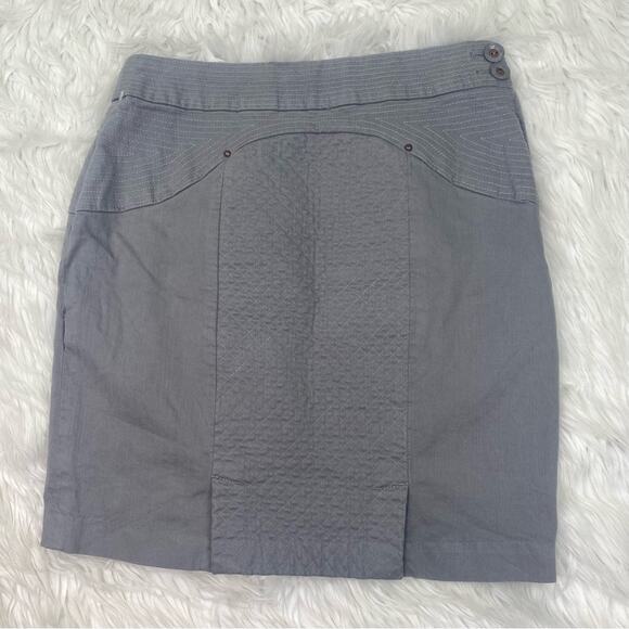 Anthropologie Leifsdottir Alicante Quilted Pencil Skirt Gray Size 6 NWT - Picture 14 of 14